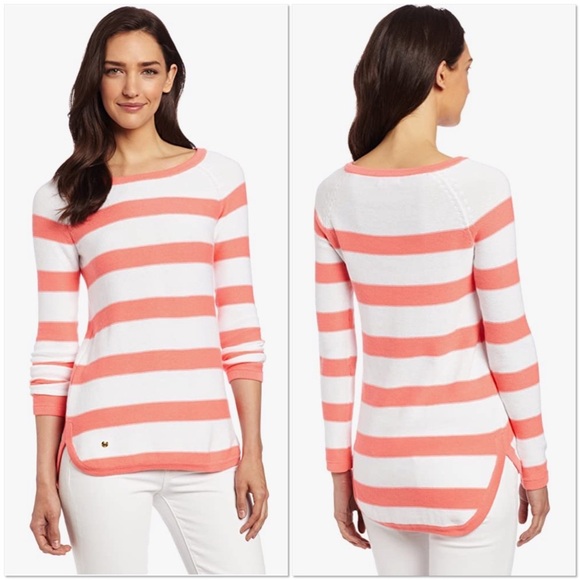 Lilly Pulitzer Paige Yummy Melon Summertime Stripe - Picture 1 of 16